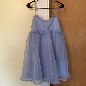 Baevely Light Blue Spaghetti Strap Mini Dress